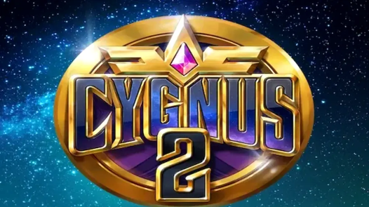 Tampilan visual slot Cygnus 2 dengan latar belakang observatorium dan rasi bintang.